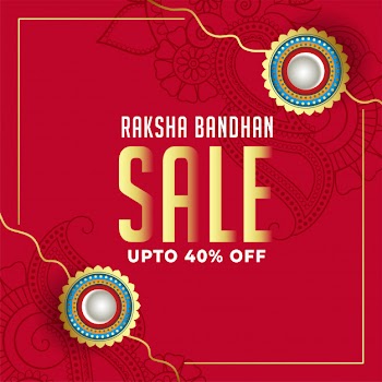 Raksha bandhan sale banner Free Vector