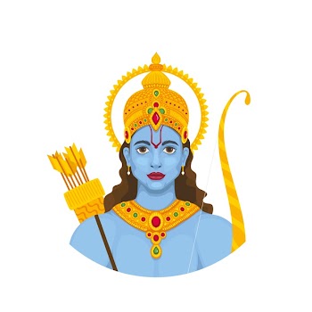 Ram navami banner with hindu god Free Vector