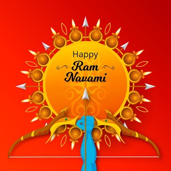 Ram navami celebration flat design Free Vector
