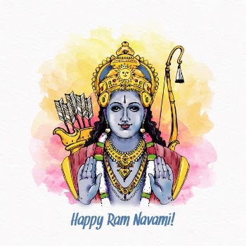 Ram navami festival character with traditional clothes avatar Free Vector