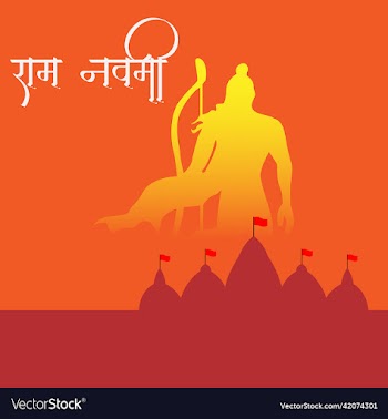 ram navami greeting card for hindu festival