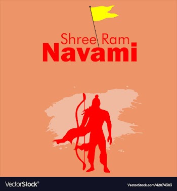 ram navami greeting card for hindu festival