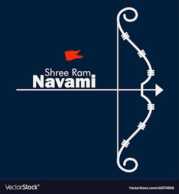ram navami greeting card for hindu festival