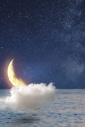 Ramadan aesthetic moon border background | Free Photo - rawpixel