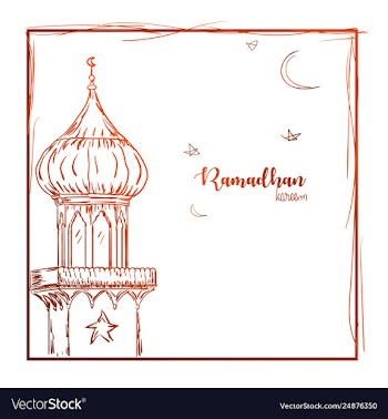 Ramadan handrawing vector image