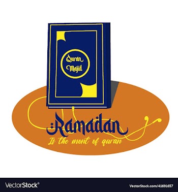 ramadan is the month of quran lettering