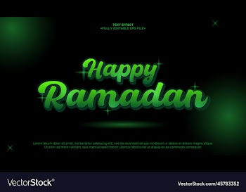 ramadan kareem 3d text effect