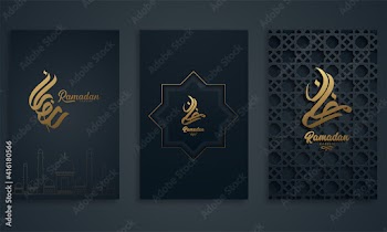 Ramadan kareem. Collection of backgrounds or greeting cards