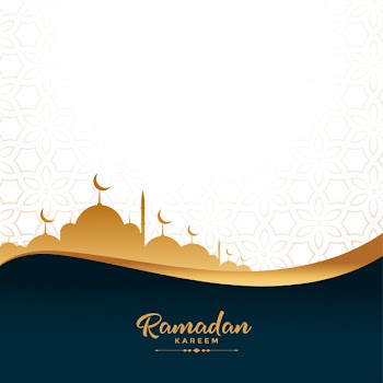 Ramadan kareem golden mosque festival background Free Vector