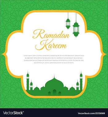 Ramadan kareem greeting template islamic vector image