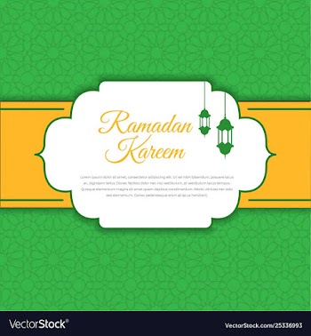 Ramadan kareem greeting template islamic vector image