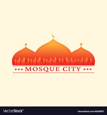 ramadan kareem mosque city logo design