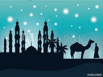 ramadan kareem poster with taj mahal design