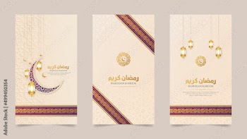 Ramadan Kareem White Islamic Realistic Social Media Stories Collection Template