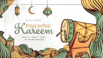 Ramadan kareem with hand drawn islamic illustration ornament on white grunge background Free Vector