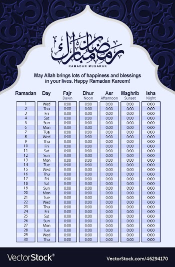 ramadan mubarak calender