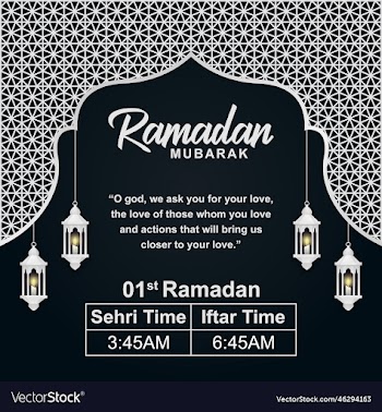 ramadan mubarak sehri and iftari time