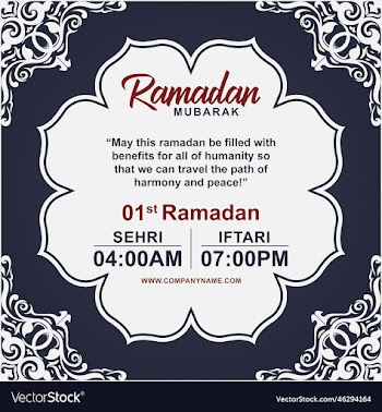 ramadan mubarak time banner