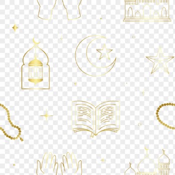 Ramadan png pattern, golden color | Free PNG - rawpixel