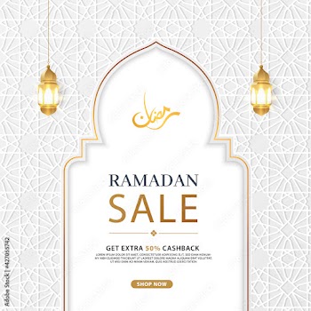 Ramadan sale discount banner template promotion design for business