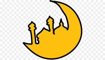 Ramadan Symbols of Islam Mosque Icon - Stick figure Moon Castle 