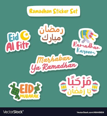 ramadhan cute sticker set design