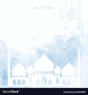 ramadhan kareem design with watercolor background