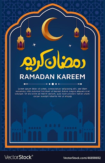 ramdan kareem colorful poster design template
