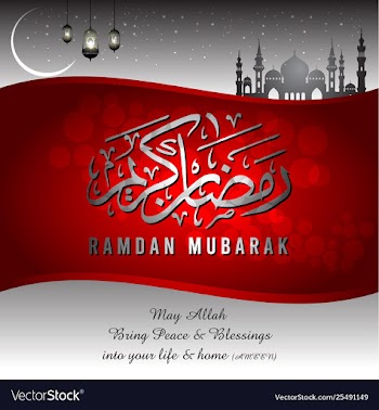 Ramdan mubarak card vector image