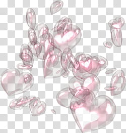 Ramdom Pink, heart bubbles transparent background PNG clipart