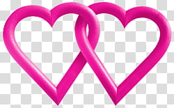 Ramdom Pink, two heart-shaped pink illustrations transparent background PNG clipart