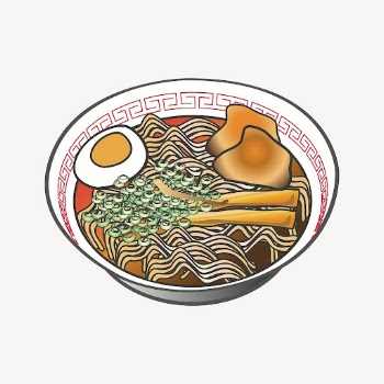 Ramen noodle sticker, Japanese food | Free PSD - rawpixel
