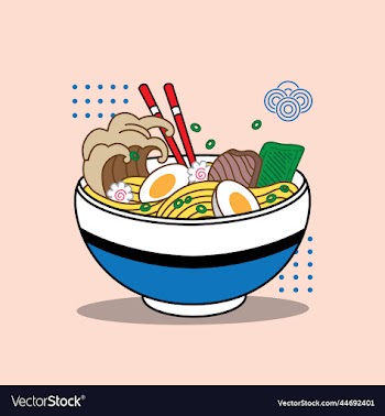 ramen noodles on bowl
