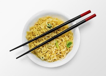 Ramen with chopsticks, food photography | Free PSD - rawpixel