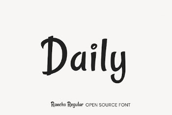Rancho Regular open source font | Free Font Add-on - rawpixel