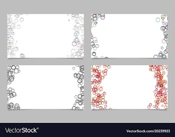 Random circle background business card template vector image