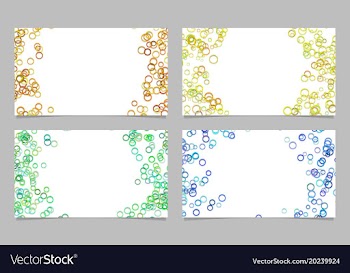 Random circle background business card template vector image