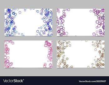 Random circle background business card template vector image