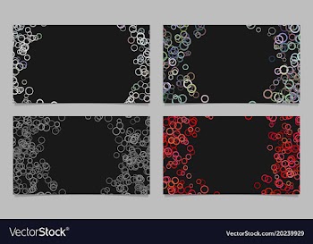Random circle background business card template vector image