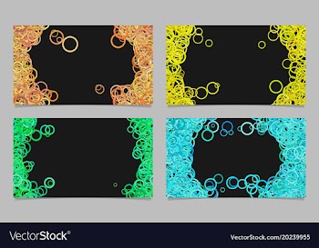 Random circle background business card template vector image