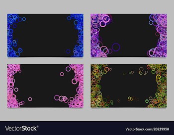 Random circle background business card template vector image