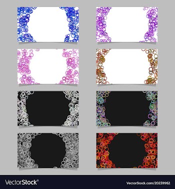 Random circle background business card template vector image