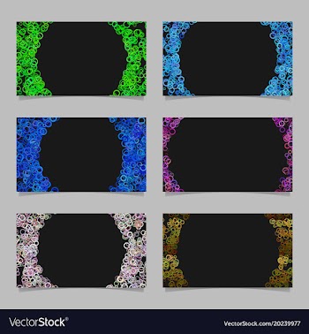 Random circle background business card template vector image