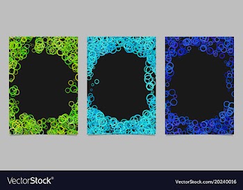 Random circle background round brochure border vector image
