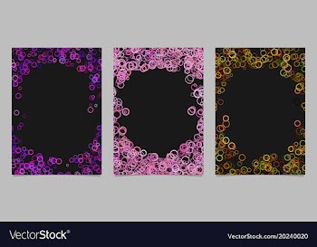 Random circle background round brochure border vector image