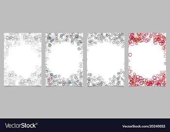 Random circle background round brochure border vector image