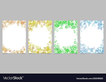 Random circle background round brochure border vector image