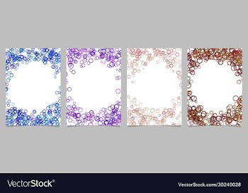 Random circle background round brochure border vector image