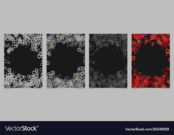 Random circle background round brochure border vector image