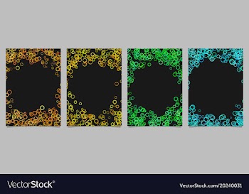 Random circle background round brochure border vector image